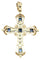 Pendentif CROIX ANCIENNE SAPHIRS ET DIAMANTS 58 Facettes 045791