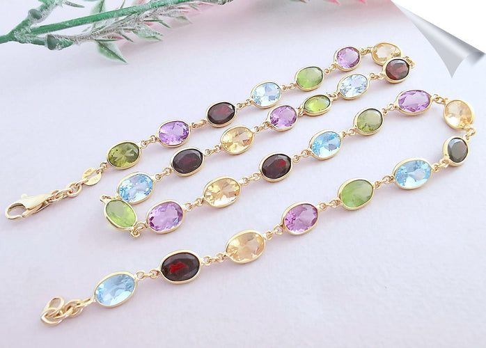 Collier Collier Ras du cou Pierres fines Or Jaune 58 Facettes AA 1535