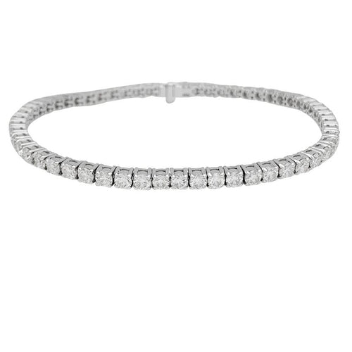 Bracelet Ligne tennis or blanc diamants. 58 Facettes 30863