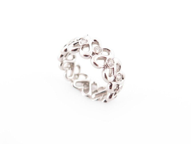 Bague 47 bague DE BEERS reverie swan 47 or blanc 18k & 14 diamants 0.39ct 58 Facettes 246298