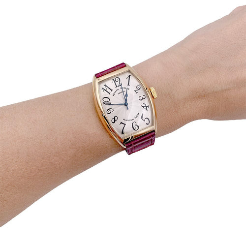Montre Montre Franck Muller, "Master of Complications", or rose, cuir. 58 Facettes 32804