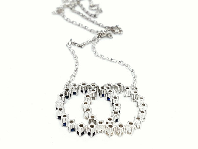 Collier Collier Or blanc Diamant 58 Facettes 06022CD