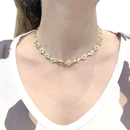 Collier Collier Cartier "Himalia" or jaune, diamants. 58 Facettes 33567