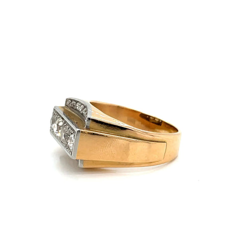 Bague 63 Bague Cocktail Art Déco Diamants 58 Facettes
