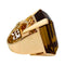 Bague 47 Bague Tank, or rose et citrines. 58 Facettes 31699