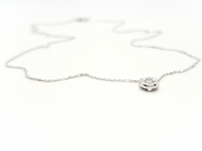 Collier Collier Or blanc Diamant 58 Facettes 578948RV