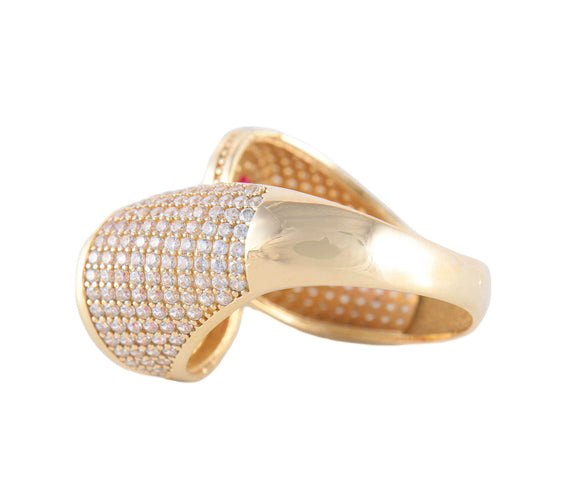 Bague BAGUE "ETREINTE" OR & ZIRCONIUMS 58 Facettes BO/220090