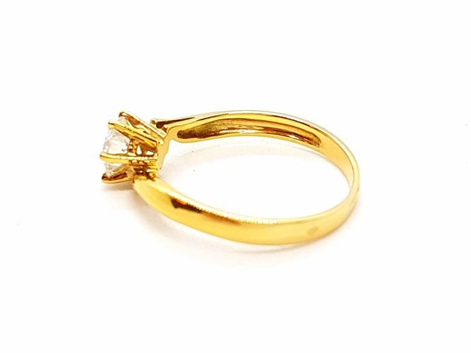 Bague 56 Bague Or jaune Diamant 58 Facettes 06347CD