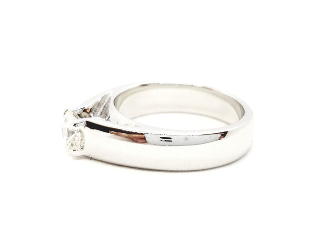 Bague 54 Bague Solitaire Or blanc Diamant 58 Facettes 578738RV