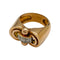 Bague 57 Bague tank or rose, blanc et diamants. 58 Facettes 31900