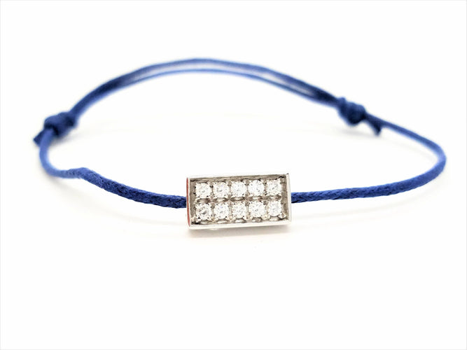 Bracelet Bracelet Cordon Or blanc Diamant 58 Facettes 578831RV