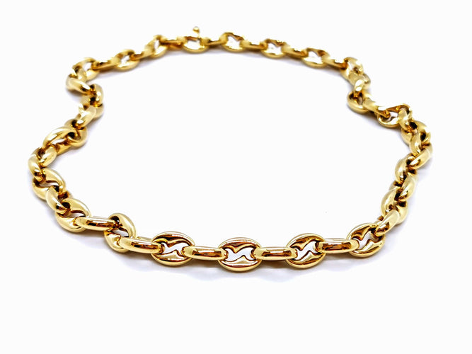 Collier Collier Grain de café Or jaune Saphir 58 Facettes 990281CD