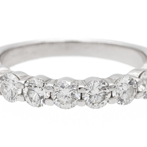 Bague 46 Bague Demi alliance Or blanc Diamant 58 Facettes 2107266CN