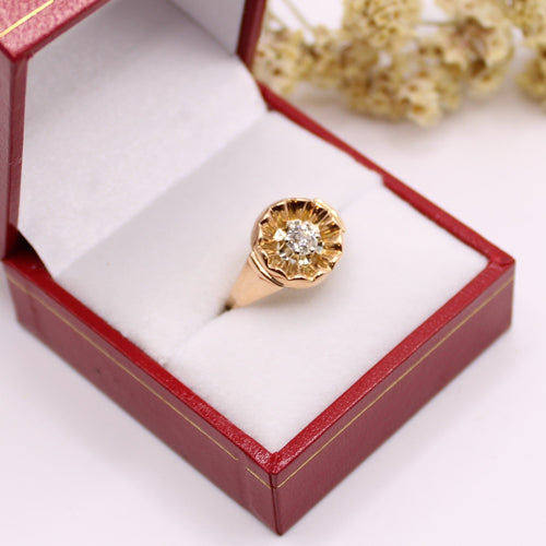 Bague Diamant Or jaune Années 50 58 Facettes