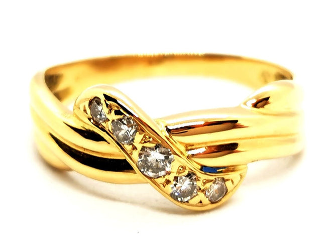 Bague 55 Bague Or jaune Diamant 58 Facettes 1628857CN