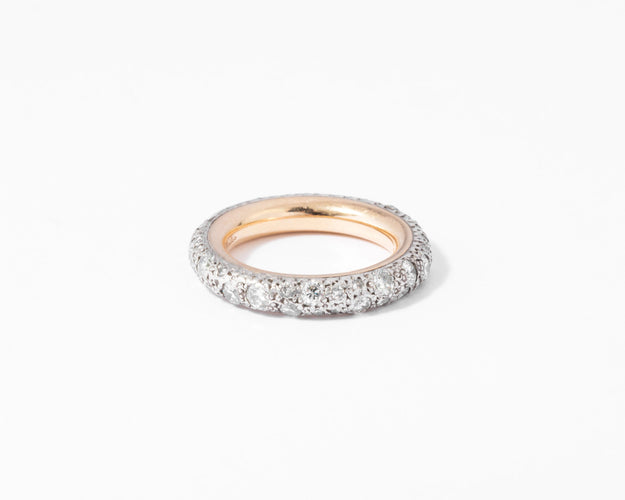 Bague Alliance Pomellato "Tango" en or gris et diamants 58 Facettes 0