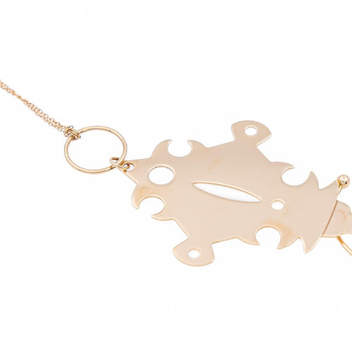 Collier Ginette NY Collier Jumbo Tanger on Chain Or rose 58 Facettes 2322867CN