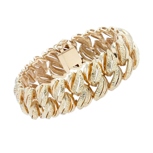 Bracelet Bracelet feuilles d'or vintage 58 Facettes 22-244