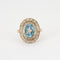 Bague Bague Topaze bleue Diamants 58 Facettes