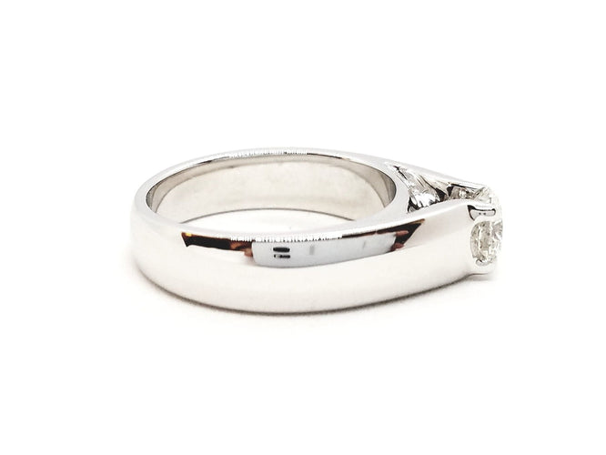 Bague 54 Bague Solitaire Or blanc Diamant 58 Facettes 578738RV