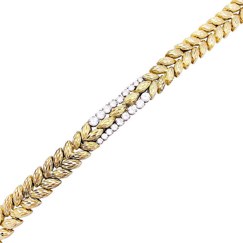Bracelet Bracelet Mauboussin vintage, or jaune et diamants. 58 Facettes 33321
