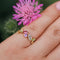 Bague Bague en or jaune aigue-marine améthyste et citrine 58 Facettes 20623