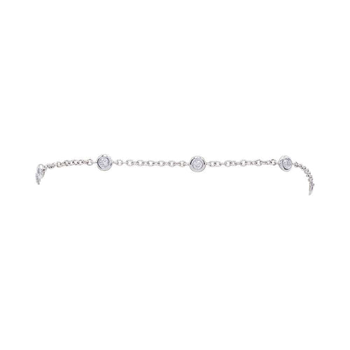 Bracelet Bracelet gouttière or blanc et diamants. 58 Facettes 32307