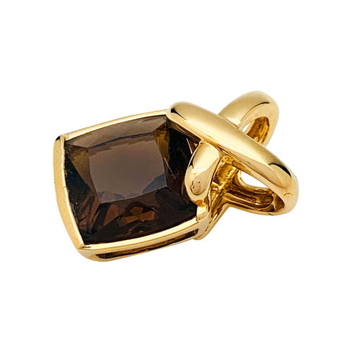 Pendentif Pendentif Chaumet, "Lien", or jaune, quartz fumé. 58 Facettes 30845