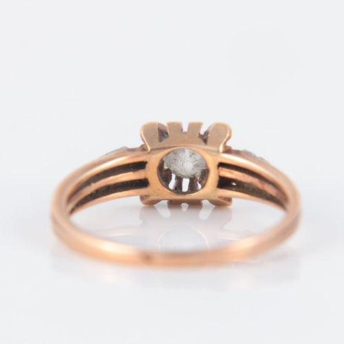 Bague 54.5 Bague or rose, platine et diamant 58 Facettes P3L12