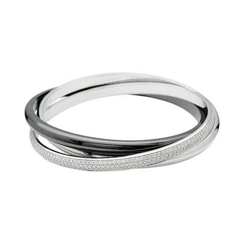 Bracelet Bracelet Cartier, "Trinity", or blanc, céramique, diamants. 58 Facettes 32117