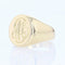 Bague 56 Chevalière or jaune initiales 58 Facettes 21-694