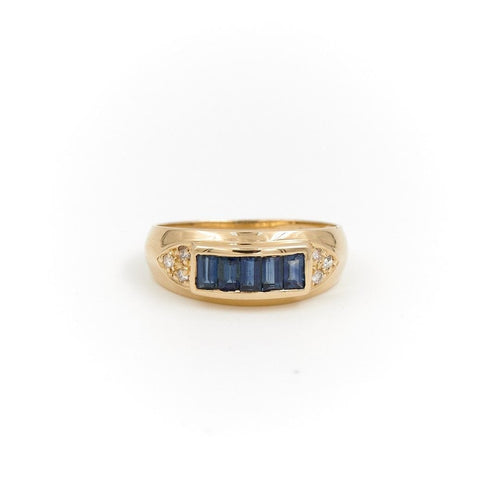 Bague 53 Bague Jonc Or jaune Saphir 58 Facettes 1639193CN