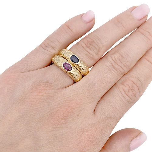 Bague 48 Bagues Chaumet ,"Carrosse", or jaune, saphirs de couleurs. 58 Facettes 33283