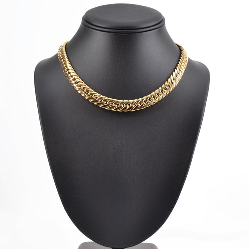 Collier Collier maille gourmette en or jaune d'occasion 58 Facettes 22-498