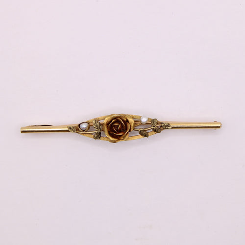 Broche Broche Art Déco Motif floral et perles fines 58 Facettes