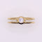 Bague Solitaire or jaune Diamant serti rail 58 Facettes