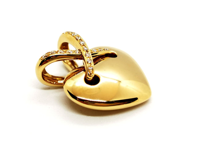Pendentif Chaumet Pendentif Coeur Liens Or jaune Diamant 58 Facettes 1186440CN
