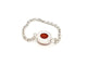Bague 56 Bague Chaînette Or blanc Cornaline 58 Facettes 843305CD