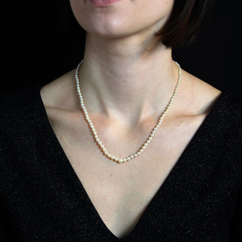 Collier Collier de perles de cultures en chute 58 Facettes 23-225B