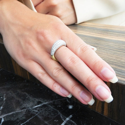 Bague 55 Bague or jaune diamants 58 Facettes 31E00748