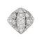 Bague 51 Bague 1920 en or blanc et diamants. 58 Facettes 30712