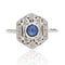 Bague 52 Bague art déco saphir cabochon diamants 58 Facettes 22-324