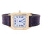 Montre Montre Cartier ,"Santos Dumont", or jaune, cuir. 58 Facettes 33205