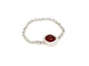 Bague 56 Bague Chaînette Or blanc Cornaline 58 Facettes 843305CD