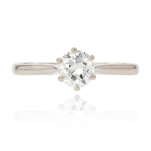 Bague 54 Bague solitaire diamant or blanc 58 Facettes 22-104