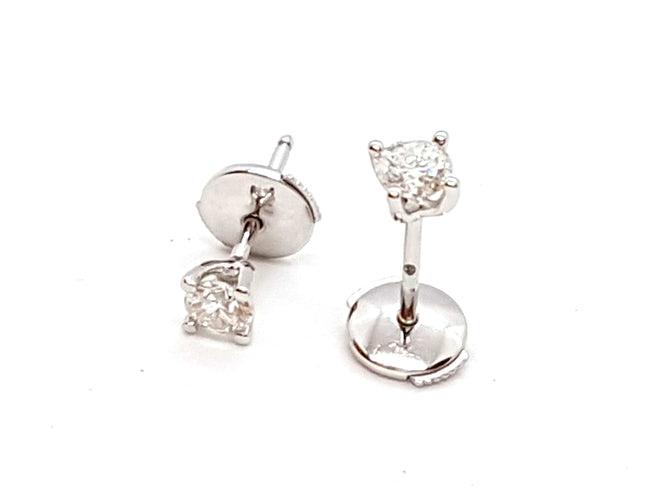 Boucles d'oreilles Boucles d'oreilles Puces Or blanc Diamant 58 Facettes 06426CD