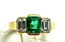 Bague 55 Bague Or jaune Emeraude Diamants 58 Facettes