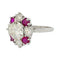 Bague 51 Bague diamant 2,22 carats à entourage diamants et rubis. 58 Facettes 31467