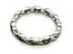 Bague 53 Bague Alliance Or blanc Emeraude 58 Facettes 1732073CN