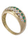 Bague 59 Bague jonc Or jaune Emeraude Diamant 58 Facettes 078101